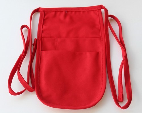 Money Pouch Aprons in Red